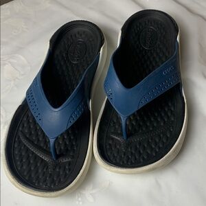 CROCS Literide unisex Flip Flops. Navy. Men 9. Women 11